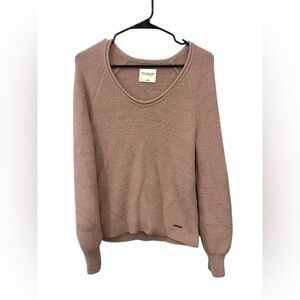 Abercrombie & Fitch Soft‎ Pink Fuzzy Knit Sweater Size Small